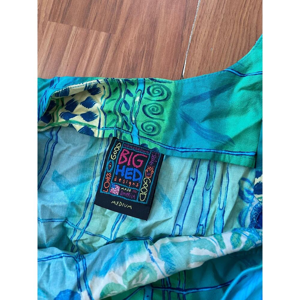 Vintage Big H Designs Hawaiian Patchwork Floral Dress Made in Hawaii M - Picture 3 of 4